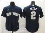 New York Yankees #2 Derek Jeter Navy Cool Base Jersey