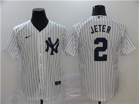 New York Yankees #2 Derek Jeter White Cool Base Jersey