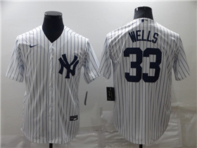 New York Yankees #33 David Wells White Cool Base Jersey 