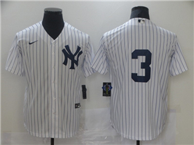 New York Yankees #3 Babe Ruth White Without Name Cool Base Jersey 