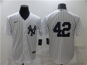 New York Yankees #42 Mariano Rivera White Without Name Cool Base Jersey 