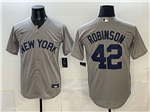 New York Yankees #42 Jackie Robinson Gray Limited Jersey 