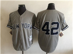 New York Yankees #42 Mariano Rivera Throwback Gray Jersey