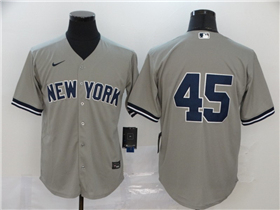 New York Yankees #45 Gerrit Cole Gray Without Name Cool Base Jersey