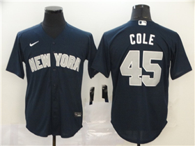 New York Yankees #45 Gerrit Cole Navy Cool Base Jersey