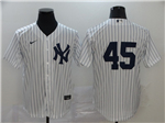 New York Yankees #45 Gerrit Cole White Without Name Cool Base Jersey