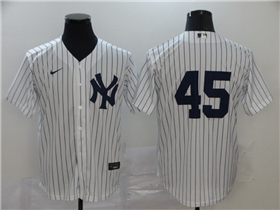 New York Yankees #45 Gerrit Cole White Without Name Cool Base Jersey