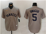 New York Yankees #5 Joe DiMaggio Gray Cooperstown Collection Jersey