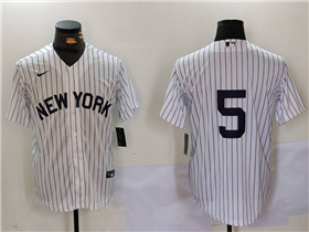 New York Yankees #5 Joe DiMaggio White Fashion Jersey