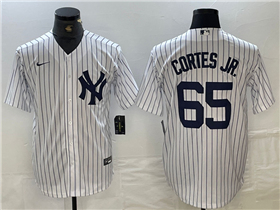New York Yankees #65 Nestor Cortes Jr. White Cool Base Jersey
