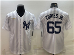 New York Yankees #65 Nestor Cortes Jr. White Cooperstown Collection Jersey