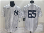 New York Yankees #65 Nestor Cortes Jr. White Without Name Cool Base Jersey