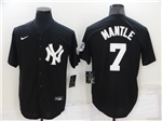 New York Yankees #7 Mickey Mantle Black Fashion Cool Base Jersey 