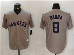 New York Yankees #8 Yogi Berra Gray Cooperstown Collection Jersey