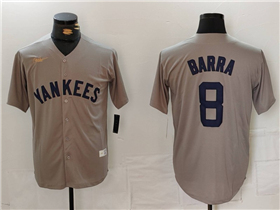 New York Yankees #8 Yogi Berra Gray Cooperstown Collection Jersey