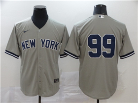 New York Yankees #99 Aaron Judge Gray Without Name Cool Base Jersey