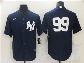 New York Yankees #99 Aaron Judge Navy Without Name Cool Base Jersey