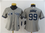 New York Yankees #99 Aaron Judge Women's Gray Cool Base Jersey