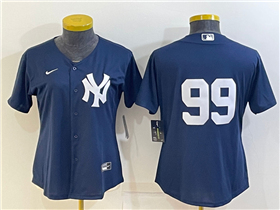 New York Yankees #99 Aaron Judge Women's Navy without name Cool Base Jersey