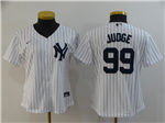 New York Yankees #99 Aaron Judge Women's White Cool Base Jersey