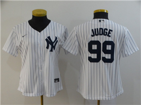 New York Yankees #99 Aaron Judge Women's White Cool Base Jersey