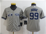 New York Yankees #99 Aaron Judge Youth Gray Cool Base Jersey