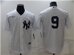 New York Yankees #9 Roger Maris White Without Name Cool Base Jersey 