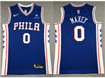 Philadelphia 76ers #0 Tyrese Maxey Blue Swingman Jersey