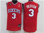 Philadelphia 76ers #3 Allen Iverson 10th Anniversary Throwback Red Jersey
