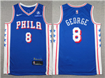 Philadelphia 76ers #8 Paul George Blue Swingman Jersey