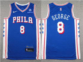 Philadelphia 76ers #8 Paul George Blue Swingman Jersey