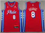 Philadelphia 76ers #8 Paul George Red Statement Edition Swingman Jersey