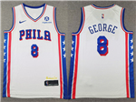 Philadelphia 76ers #8 Paul George White Swingman Jersey