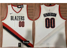 Portland Trail Blazers #00 Scoot Henderson White Swingman Jersey