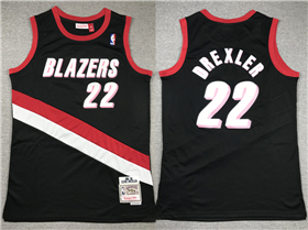 Portland Trail Blazers #22 Clyde Drexler 1991-92 Black Hardwood Classics Jersey