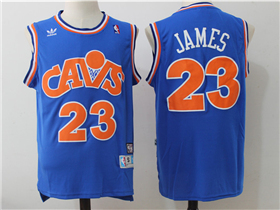 Cleveland Cavaliers #23 LeBron James Blue Hardwood Classics Jersey