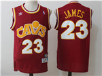 Cleveland Cavaliers #23 LeBron James Burgundy Hardwood Classics Jersey