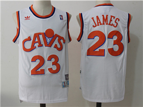 Cleveland Cavaliers #23 LeBron James White Hardwood Classics Jersey