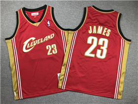 Cleveland Cavaliers #23 LeBron James Youth 2003-04 Red Hardwood Classics Jersey