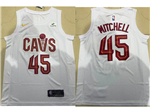 Cleveland Cavaliers #45 Donovan Mitchell 2022-23 White Swingman Jersey