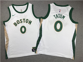 Boston Celtics #0 Jayson Tatum Youth 2023-24 White City Edition Swingman Jersey