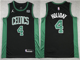 Boston Celtics #4 Jrue Holiday Black Statement Swingman Jersey
