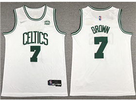 Boston Celtics #7 Jaylen Brown White Swingman Jersey