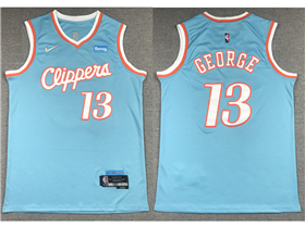 Los Angeles Clippers #13 Paul George 2021-22 Light Blue City Edition Swingman Jersey