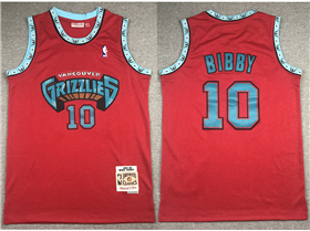 Vancouver Grizzlies #10 Mike Bibby 1998-99 Red Hardwood Classics Jersey