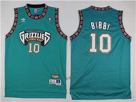 Vancouver Grizzlies #10 Mike Bibby Teal Hardwood Classics Jersey