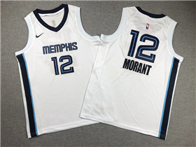 Memphis Grizzlies #12 Ja Morant Youth White Swingman Jersey