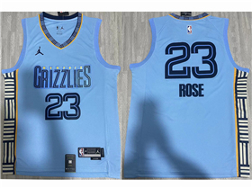 Memphis Grizzlies #23 Derrick Rose 2022-23 Light Blue Statement Edition Swingman Jersey