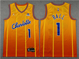 Charlotte Hornets #1 LaMelo Ball 2025-26 Orange City Edition Swingman Jersey