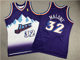 Utah Jazz #32 Karl Malone Youth 1996-97 Purple Hardwood Classics Jersey